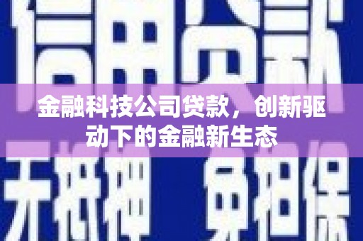 德庆金融科技公司贷款，创新驱动下的金融新生态