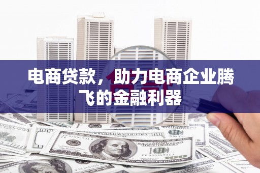 德庆电商贷款，助力电商企业腾飞的金融利器