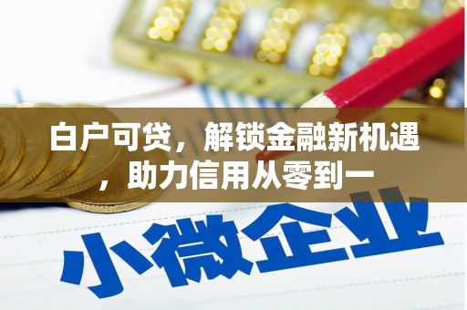 德庆白户可贷，解锁金融新机遇，助力信用从零到一