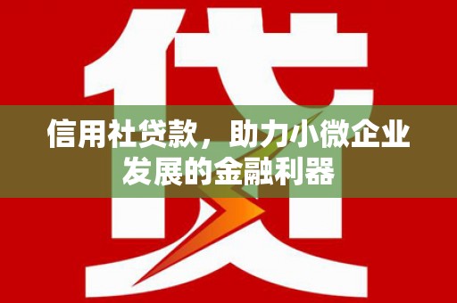 德庆信用社贷款，助力小微企业发展的金融利器