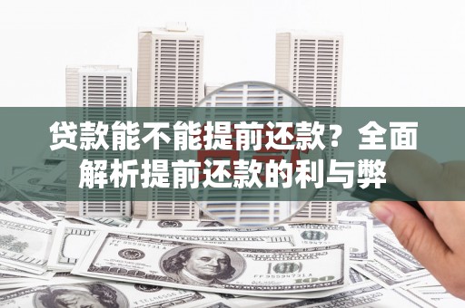 德庆贷款能不能提前还款？全面解析提前还款的利与弊