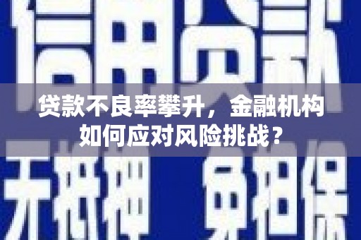 德庆贷款不良率攀升，金融机构如何应对风险挑战？