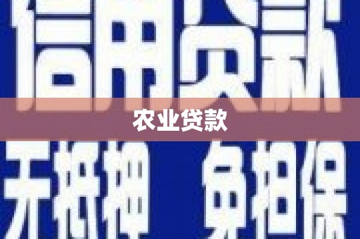 德庆农业贷款