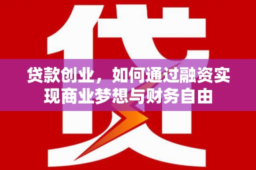 德庆贷款创业，如何通过融资实现商业梦想与财务自由
