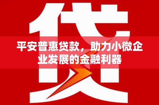 德庆平安普惠贷款，助力小微企业发展的金融利器