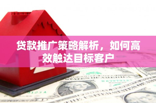 德庆贷款推广策略解析，如何高效触达目标客户