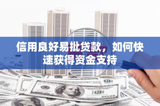德庆信用良好易批贷款，如何快速获得资金支持