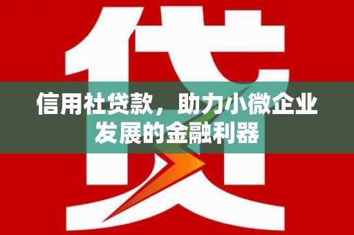 德庆信用社贷款，助力小微企业发展的金融利器