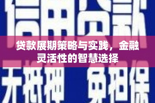 德庆贷款展期策略与实践，金融灵活性的智慧选择