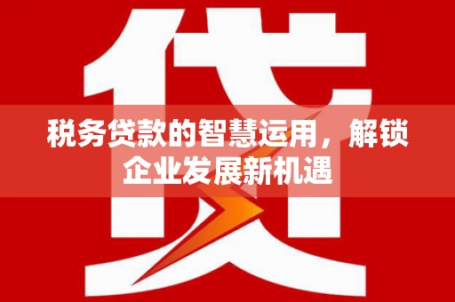 德庆税务贷款的智慧运用，解锁企业发展新机遇