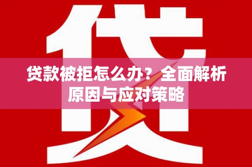 德庆贷款被拒怎么办？全面解析原因与应对策略