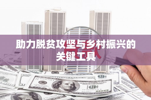 德庆助力脱贫攻坚与乡村振兴的关键工具